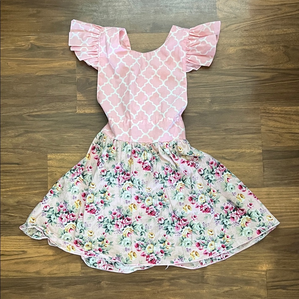 Floral Pink Kids Dress